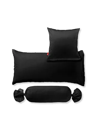 FLEURESSE | Satin Nackenrollenbezug Royal Uni 15x40cm Schwarz | 